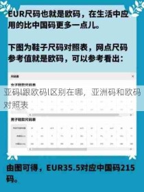 亚码l跟欧码l区别在哪，亚洲码和欧码对照表