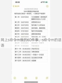 网上s命令m做的60件事，s命令m的话语