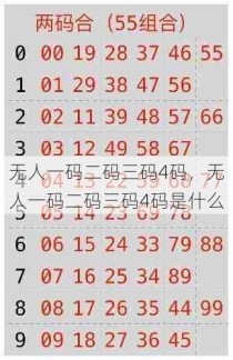 无人一码二码三码4码，无人一码二码三码4码是什么