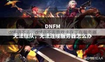 dnf 进不去，dnf进不去游戏卡在正在服务器