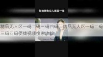 精品无人区一码二码三码四码，精品无人区一码二码三码四码便捷视频搜索功能