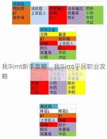 我叫mt新手攻略，我叫mt平民职业攻略