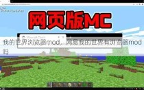 我的世界浏览器mod，网易我的世界有浏览器mod吗