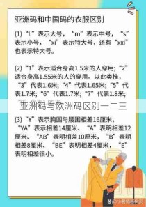 亚洲码与欧洲码区别一二三