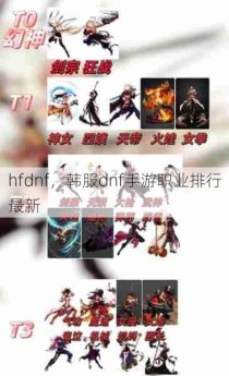 hfdnf，韩服dnf手游职业排行最新