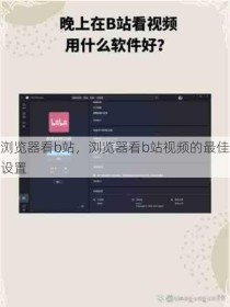 浏览器看b站，浏览器看b站视频的最佳设置