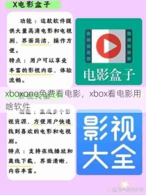 xboxone免费看电影，xbox看电影用啥软件