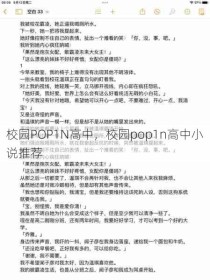 校园POP1N高中，校园pop1n高中小说推荐