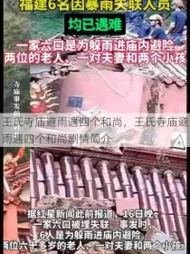 王氏寺庙避雨遇四个和尚，王氏寺庙避雨遇四个和尚剧情简介