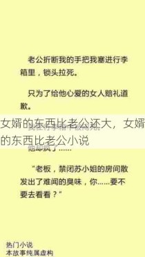 女婿的东西比老公还大，女婿的东西比老公小说