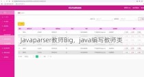 Javaparser教师Big，java编写教师类