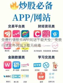 免费行情软件APP网站下载大全，免费行情软件网站下载无病毒