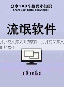 打扑克又疼又叫的软件，打扑克又疼又叫的软件