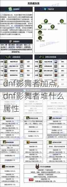 dnf影舞者加点，dnf影舞者堆什么属性  第1张