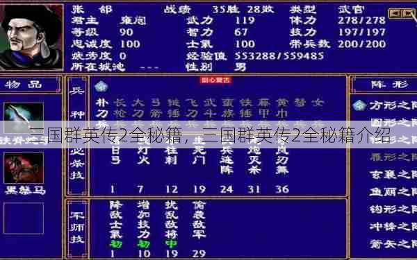 三国群英传2全秘籍，三国群英传2全秘籍介绍  第1张