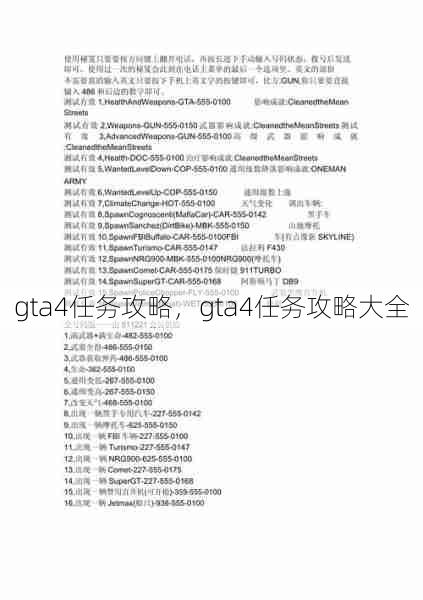 gta4任务攻略，gta4任务攻略大全  第1张