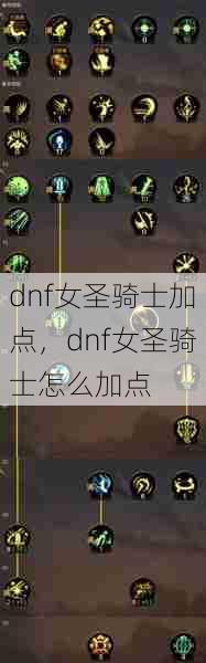 dnf女圣骑士加点，dnf女圣骑士怎么加点  第1张