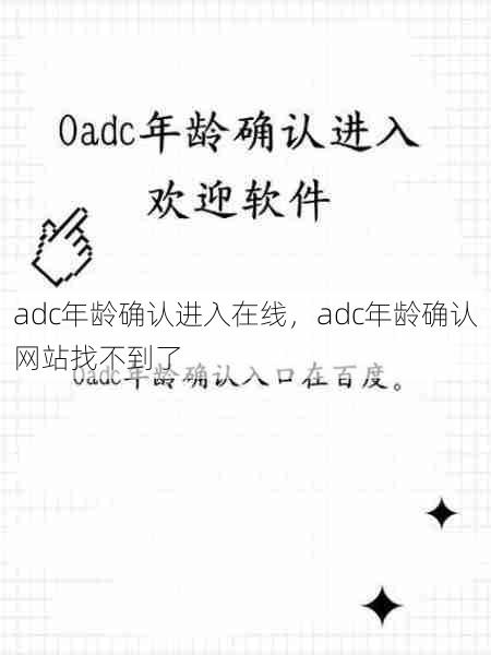 adc年龄确认进入在线，adc年龄确认网站找不到了  第1张