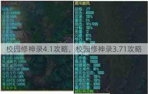 校园修神录4.1攻略，校园修神录3.71攻略  第1张