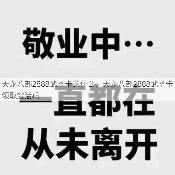 天龙八部2888武圣卡送什么，天龙八部2888武圣卡领取激活码  第1张